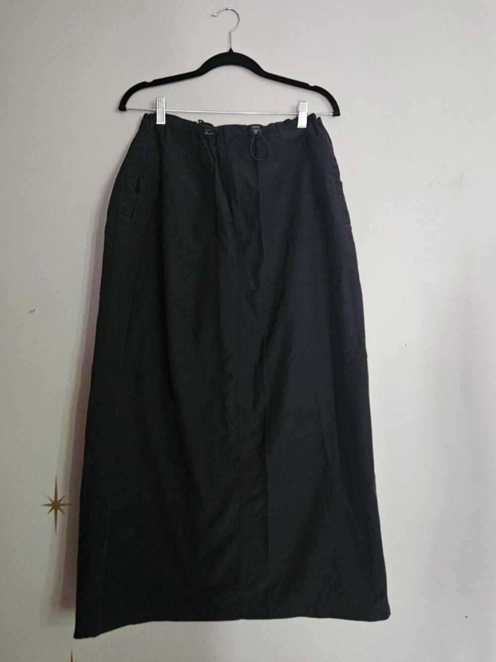 St Johns Bay Drawstring Utility Maxi Skirt Size L / XL Alt Streetwear Punk Goth